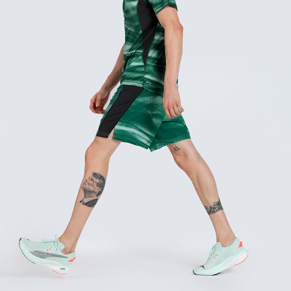 VELOCITY All-Over Print Men's 7" Running Shorts, Green Moon, extralarge-IND